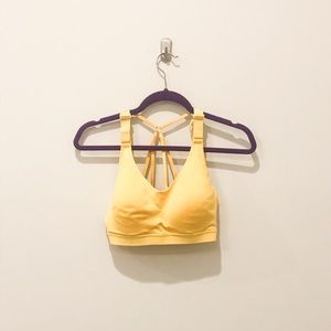 Calia Yellow strappy and supportive sports bra